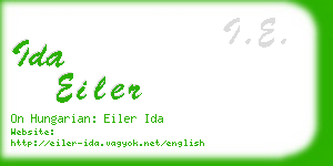 ida eiler business card